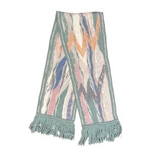 Vintage 1990’s Coogi Scarf Authentic Wool Multicolor 90" x 10.25"